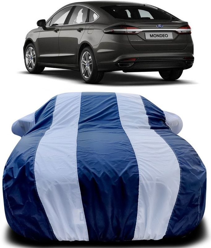 Genipap Car Cover For Ford Mondeo (With Mirror Pockets)  (Blue, White)