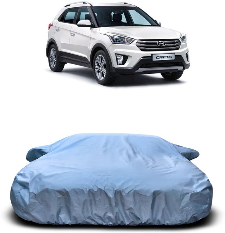 Ascension Car Cover For Hyundai Creta (With Mirror Pockets)  (Silver)