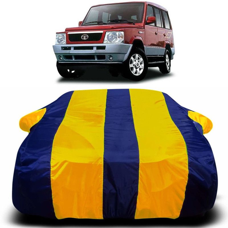 Ascension Car Cover For Tata Spacio (With Mirror Pockets)  (Yellow, Blue)