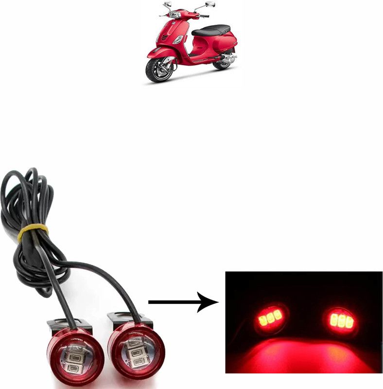 Vagary WATERPROOF BLINKING LIGHT WITH 3 MODES-181 Brake Light, Tail Light, License Plate Light, Parking Light Motorbike LED for Piaggio (12 V, 10 W)  (Vespa SXL 125, Pack of 2)