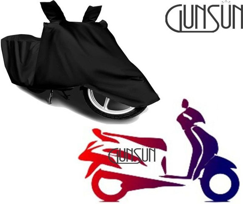 Gunsun Two Wheeler Cover for Vespa  (SXL 125 BS6, Black)
