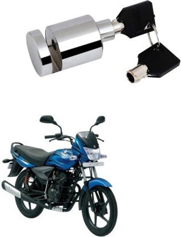 AS TRADERS Heavy Duty Disc Brake Lock Stainless Steel 7mm Pin for Bajaj Platina 100 DTS-i Heavy Duty Disc Brake Lock Stainless Steel 7mm Pin for Bajaj Platina 100 DTS-i Disc Lock  (Silver)