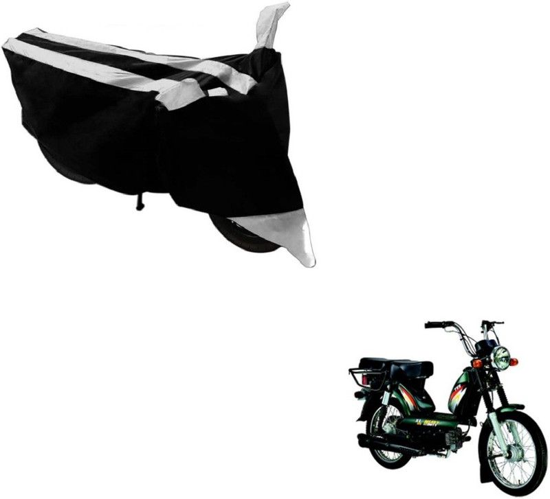 AUTYLE Two Wheeler Cover for TVS  (Heavy Duty Super XL, Black, Silver)