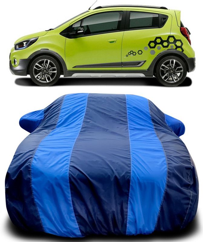 Genipap Car Cover For Chevrolet Beat (With Mirror Pockets)  (Blue, Blue)