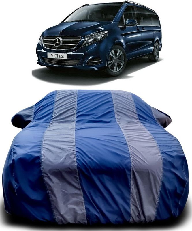 Genipap Car Cover For Mercedes Benz V-Class (With Mirror Pockets)  (Blue, Grey)