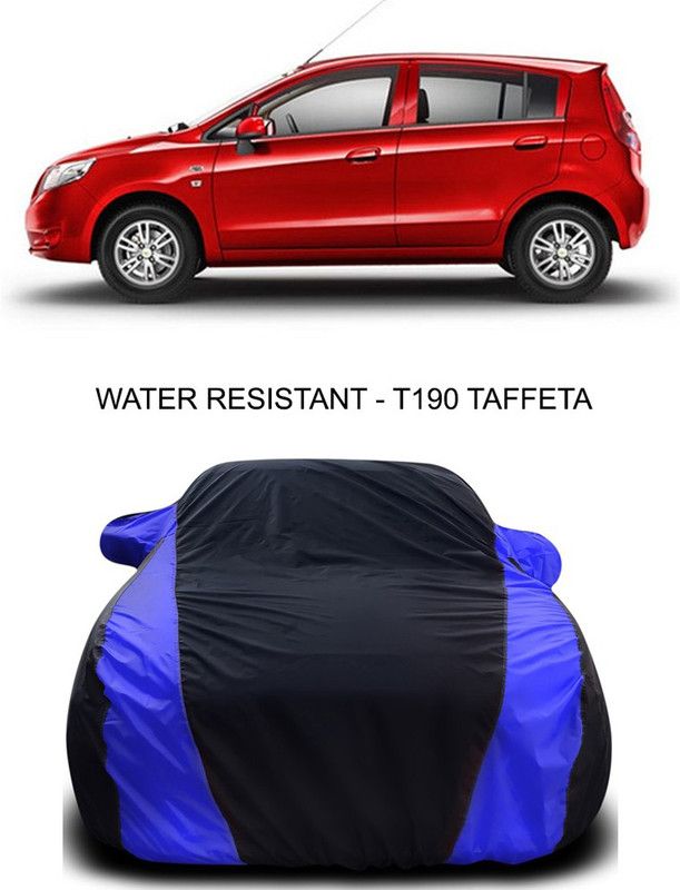 Ascension Car Cover For Chevrolet Sail UVA (With Mirror Pockets)  (Black, Blue)