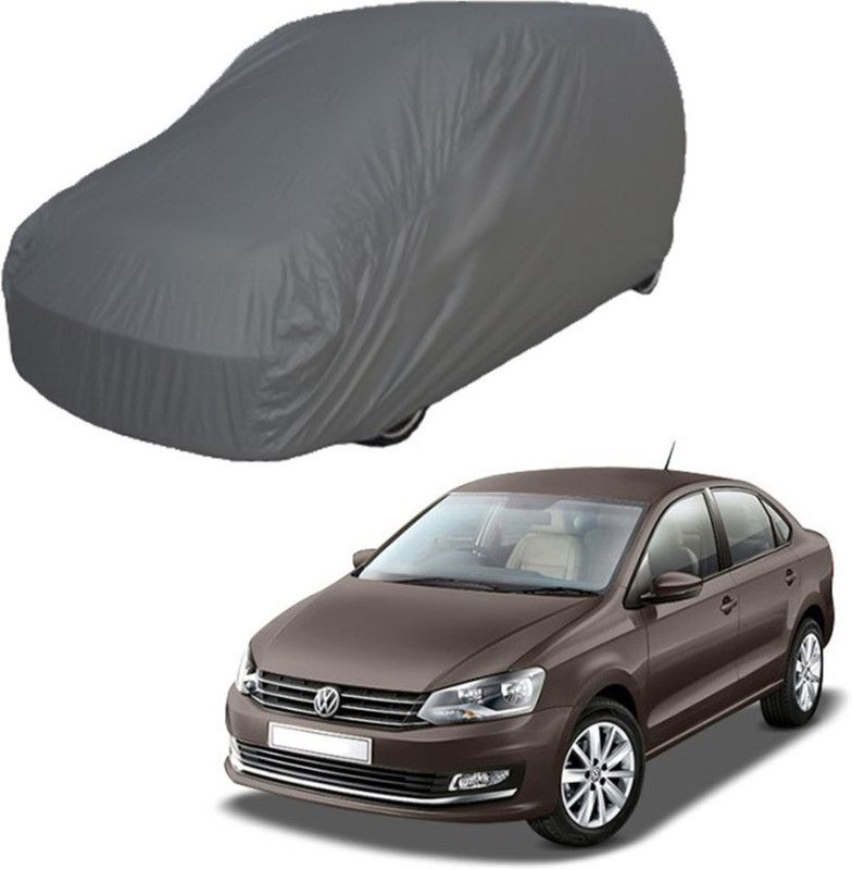 Gargi Traders Car Cover For Volkswagen Vento (With Mirror Pockets)  (Grey)