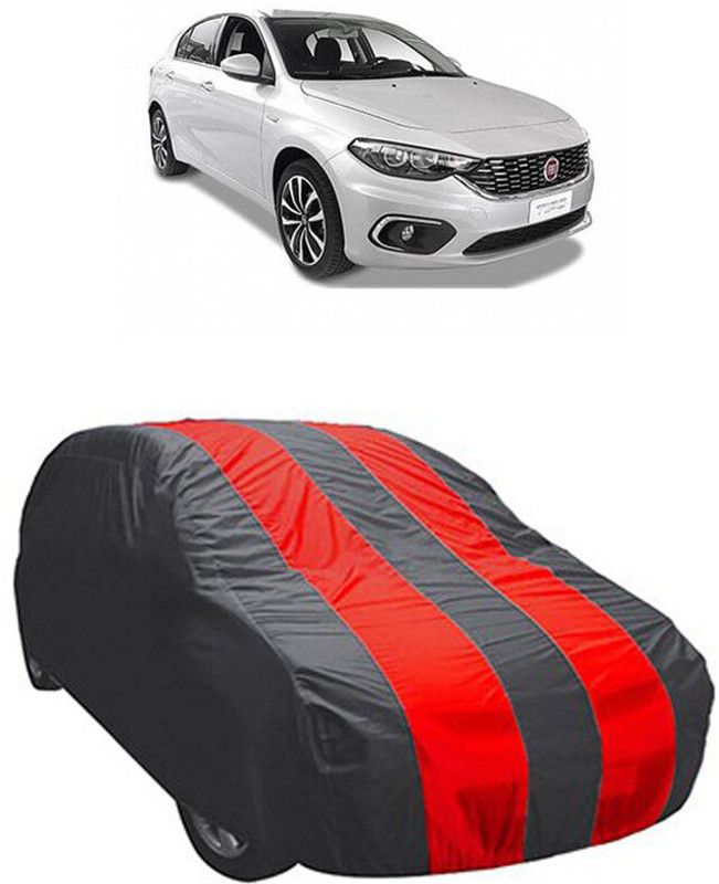 AutoTiger Car Cover For Fiat tipo (With Mirror Pockets)  (Red, Grey)