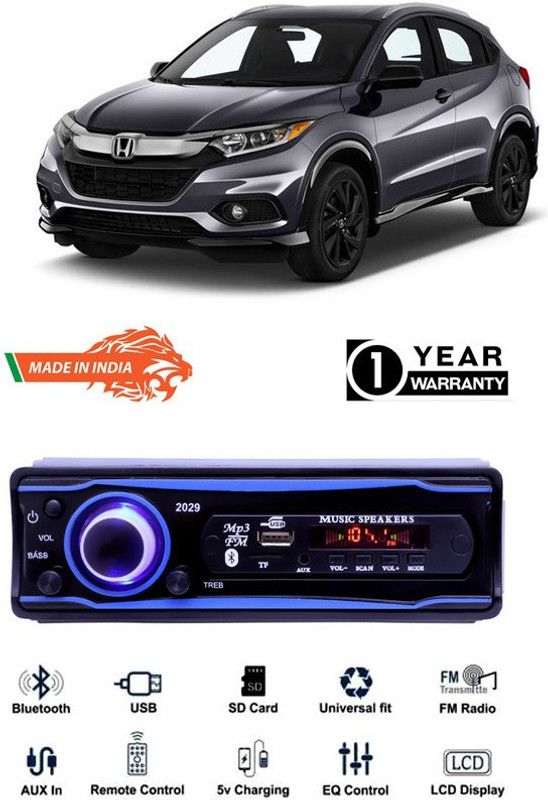 Genipap Blue 2029 USB/AUX/SD/BLUETOOTH/FM/MP3 BOOM MASTER STANDARD- GP159 Car Stereo  (Single Din)
