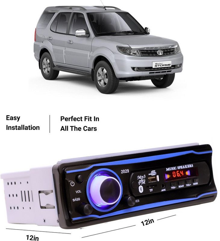 EverLand Blue Stereo-999 BLUETOOTH/USB/SD/AUX/FM/MP3 (BLUE & Black)-0-542 Car Stereo  (Single Din)