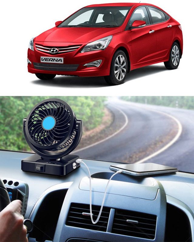 Amulite Car Fan With USB Charging 360 Degree Rotatable Fan-A-178 Car Interior Fan  (12 V)