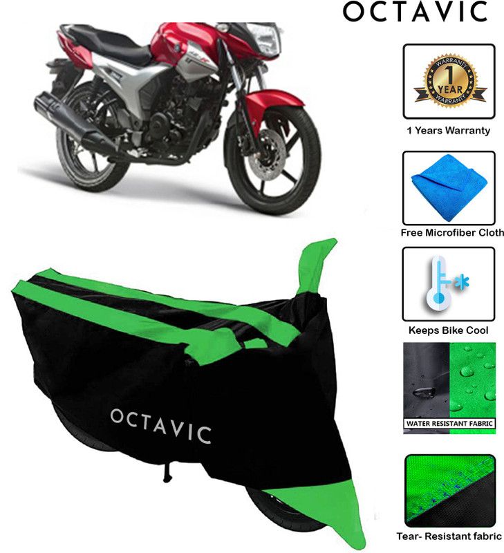 octavic Waterproof Two Wheeler Cover for Yamaha  (SZ X, Green)