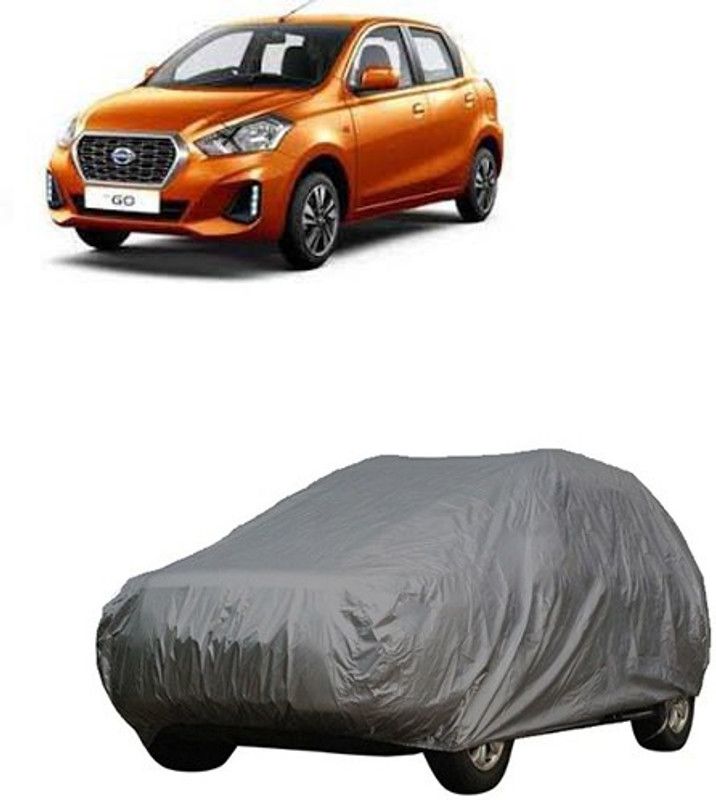 Kuchipudi Car Cover For Datsun Universal For Car (Without Mirror Pockets)  (Grey, For 2005, 2006, 2007, 2008, 2009, 2010, 2011, 2012, 2013, 2014, 2015, 2016, 2017, 2018, 2019, NA Models)