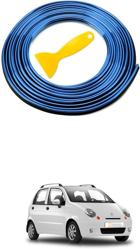 PRTEK Plastic Car Door Guard  (Blue, Pack of 1, Daewoo, Matiz)
