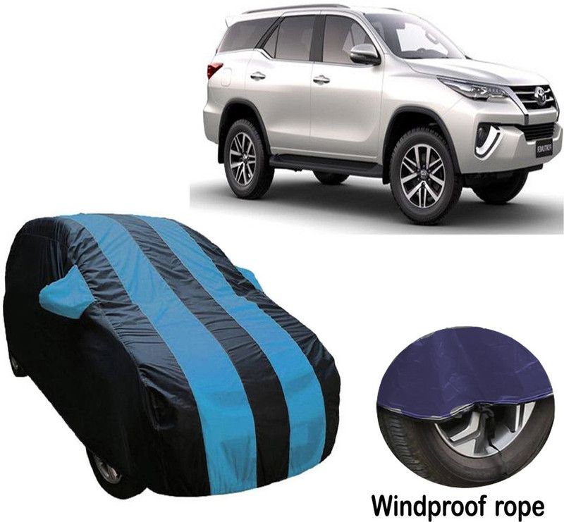 FabAuto Car Cover For Toyota Fortuner (With Mirror Pockets)  (Blue)