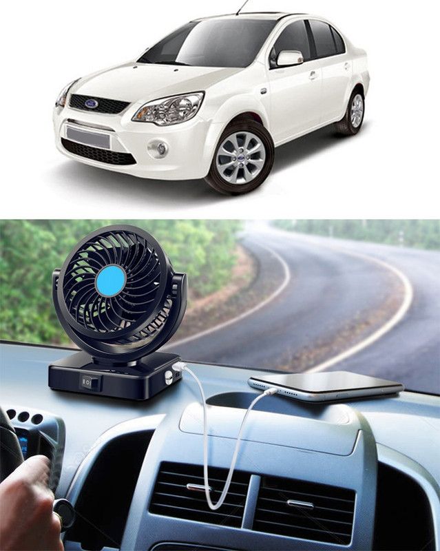 Amulite Car Fan With USB Charging 360 Degree Rotatable Fan-A-127 Car Interior Fan  (12 V)