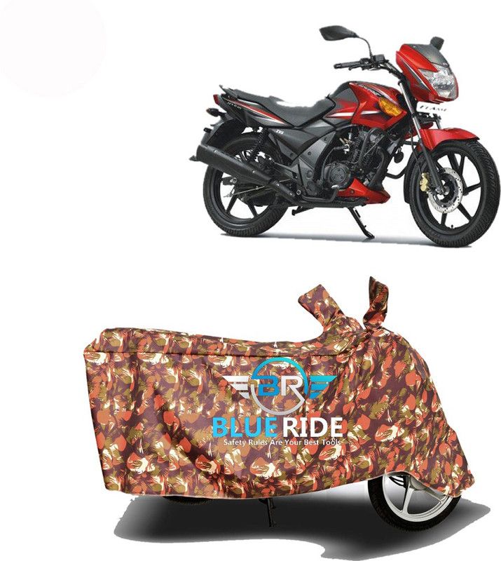 BLUERIDE Two Wheeler Cover for TVS  (Flame SR125, Red)