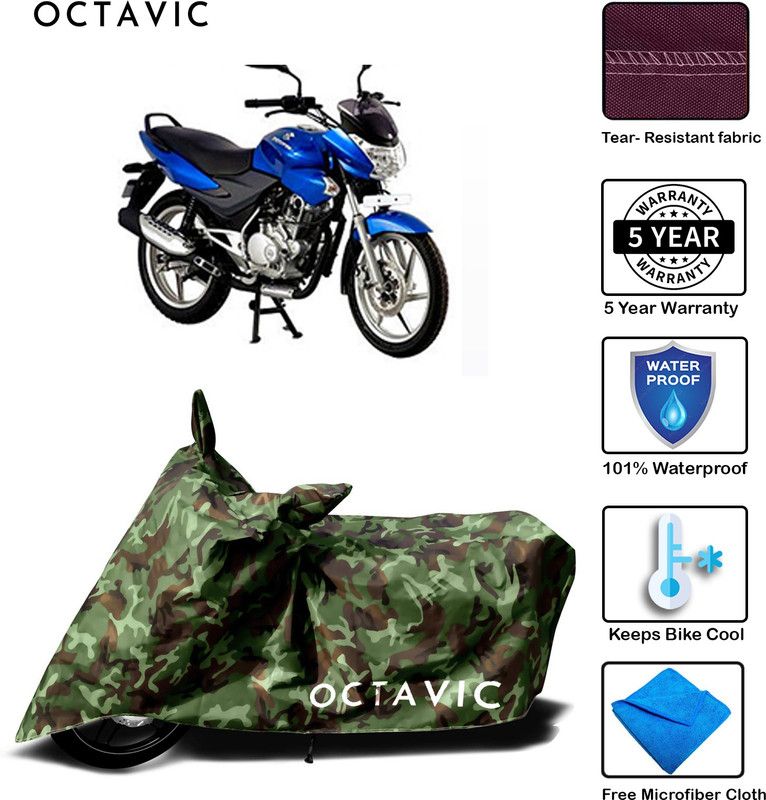 octavic Waterproof Two Wheeler Cover for Bajaj  (Discover 100 DTS-i, Green)