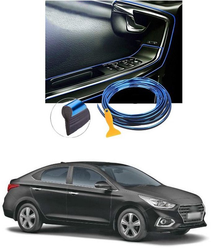 PECUNIA Car Interior Trim Strips-16.4ft/5M Universal Car Gap Fillers Automobile Moulding Line Decorative Accessories DIY Flexible Strip Garnish Accessory with Installing Tool (blue)e97 Car Beading Roll For Bumper, Trunk  (5 m)