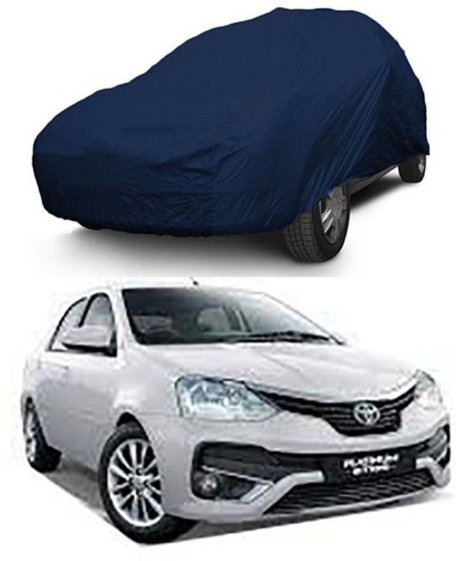 ENTIRELY ELITE Car Cover For Toyota Etios (With Mirror Pockets)  (Blue)