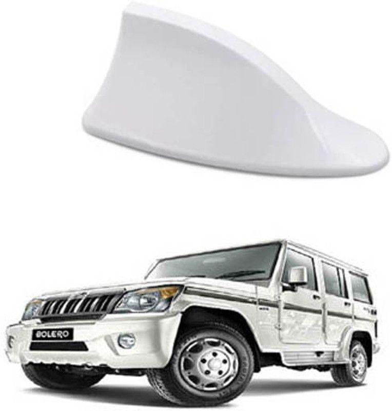 FKOK Car Shark Fin Antenna (White) For Bolero Satellite Vehicle Antenna