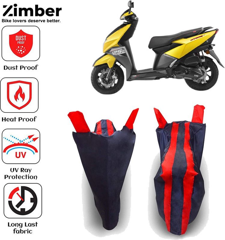 ZIMBER Two Wheeler Cover for TVS  (NTORQ, Red)