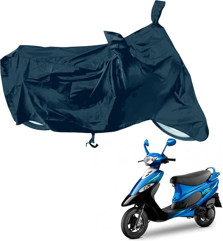 RiderShine Waterproof Two Wheeler Cover for TVS  (Pep+ BS6, Black)