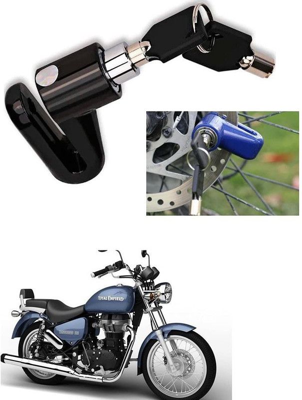 AS TRADERS Motorcycle Disc Brake Lock/Disk Lock Security for Royal Enfield Thunderbird 500 Motorcycle Disc Brake Lock/Disk Lock Security for Royal Enfield Thunderbird 500 Disc Lock  (Blue, Black, Red)