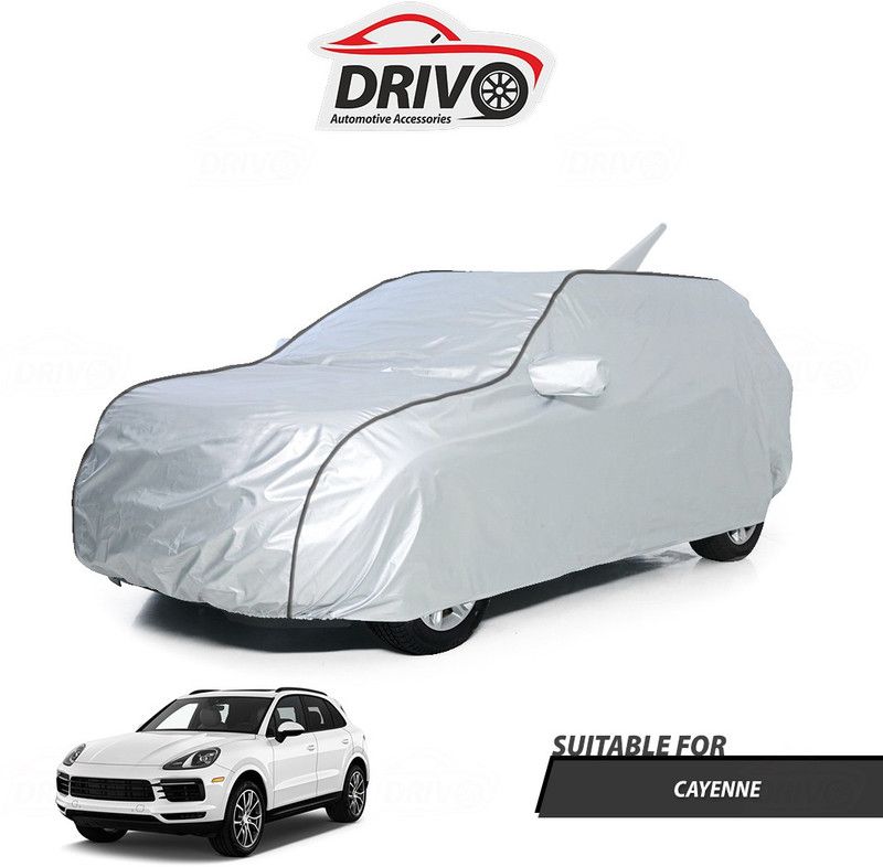 Drivo Car Cover For Porsche Cayenne (With Mirror Pockets)  (Silver)