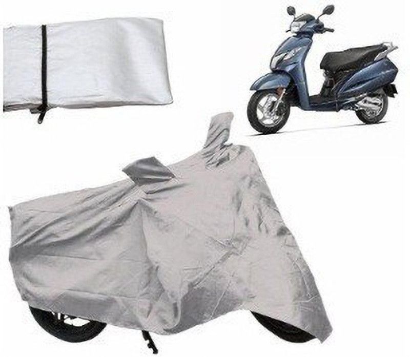 NDET Two Wheeler Cover for Honda  (Activa 5G, Silver)