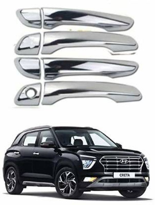 HOTRENZ HC-95120 CHROME DOOR HANDLE COVER (2020 SE 2021) Chrome Hyundai Creta Side Garnish