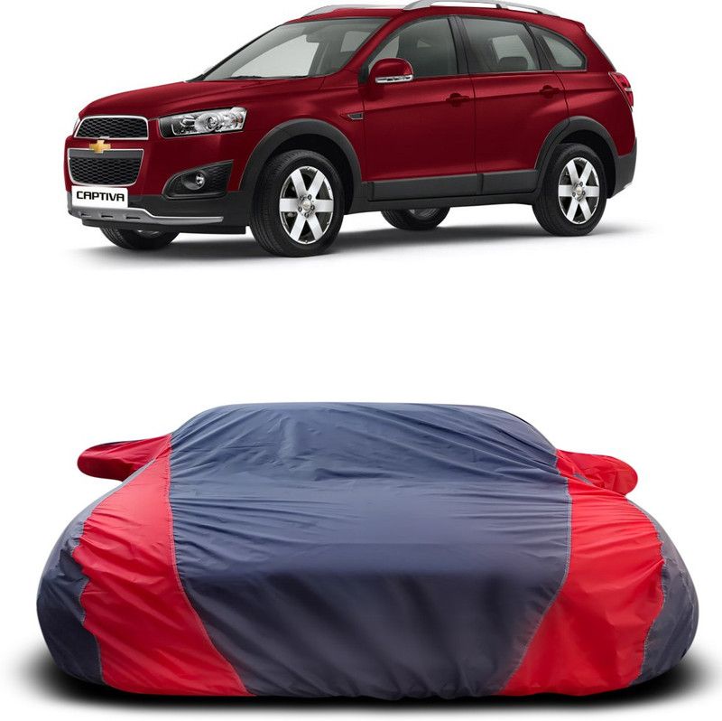 Ascension Car Cover For Chevrolet Captiva (With Mirror Pockets)  (Grey, Red)