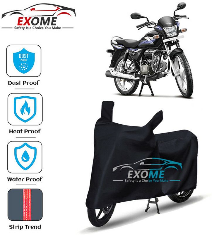 EXOME Waterproof Two Wheeler Cover for Hero  (Splendor Pro, Black)