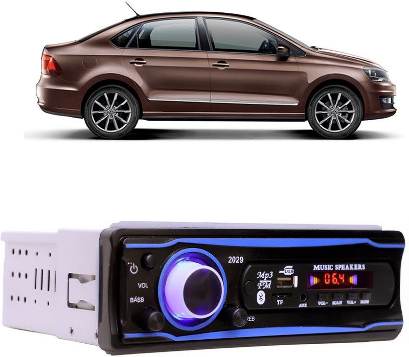 Bluedrum Blue Stereo-999 BLUETOOTH/USB/SD/AUX/FM/MP3 (BLUE & Black)-618 Car Stereo  (Single Din)