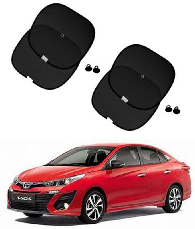 FKOK Side Window Sun Shade For Toyota Universal For Car  (Black)