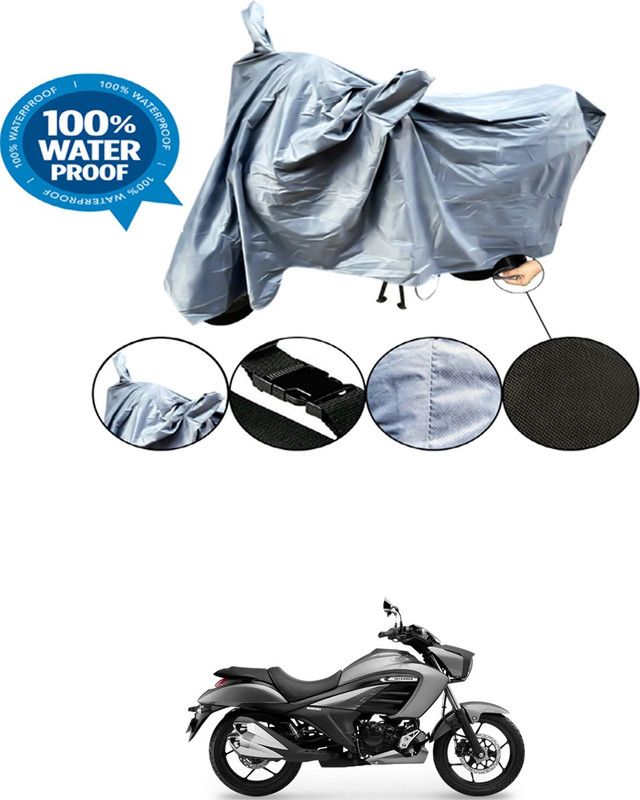 RONISH Waterproof Two Wheeler Cover for Suzuki  (intruder 150, Grey)