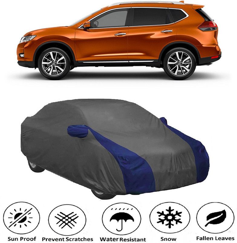 AUTOGARH Car Cover For Nissan X-Trail (With Mirror Pockets)  (Grey, Blue)