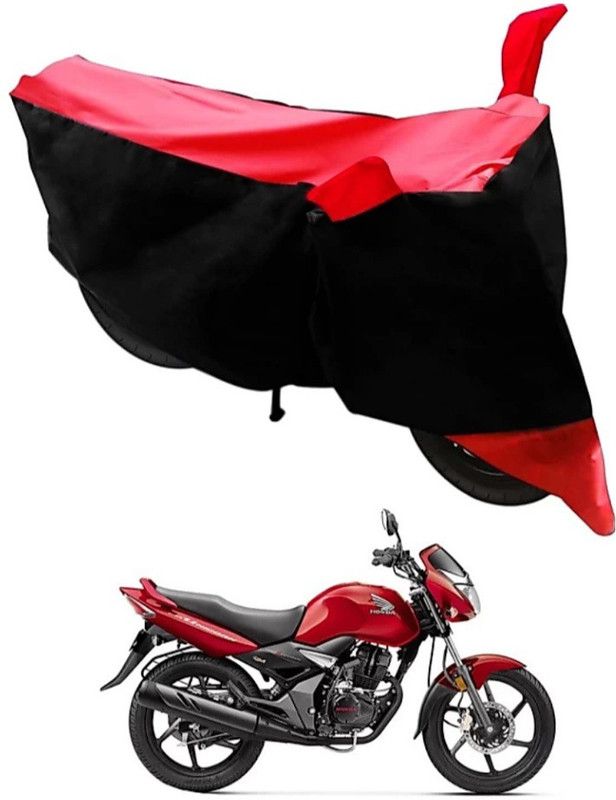ELECTRIBLES Two Wheeler Cover for Honda  (Unicorn, Black, Red)