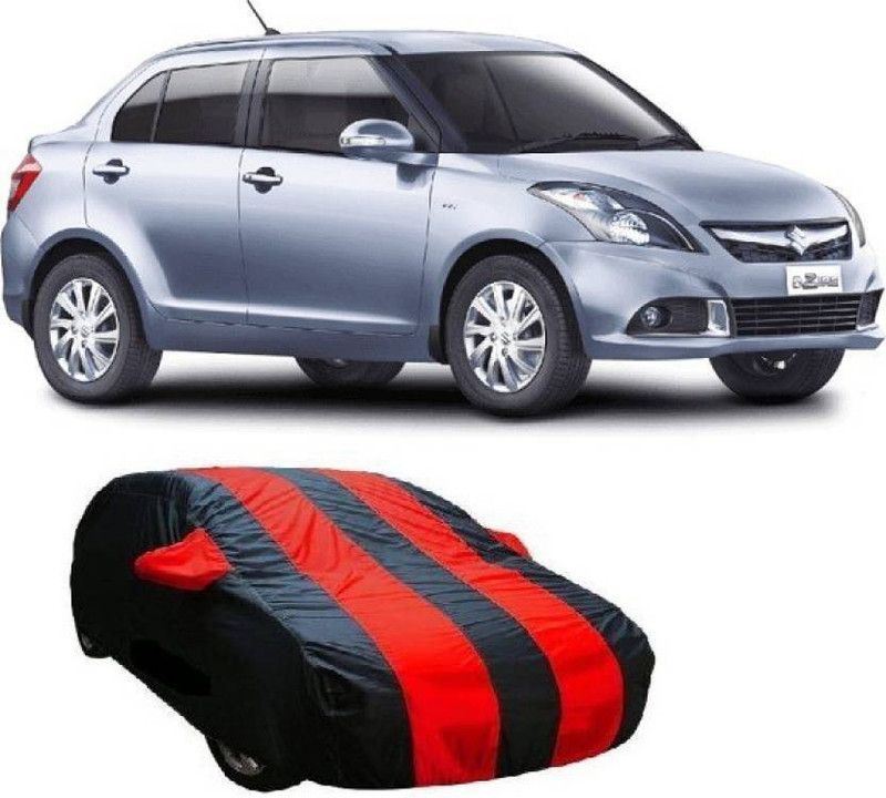 High Quality Car Cover For Maruti Suzuki Swift Dzire (With Mirror Pockets)  (Red, Black)