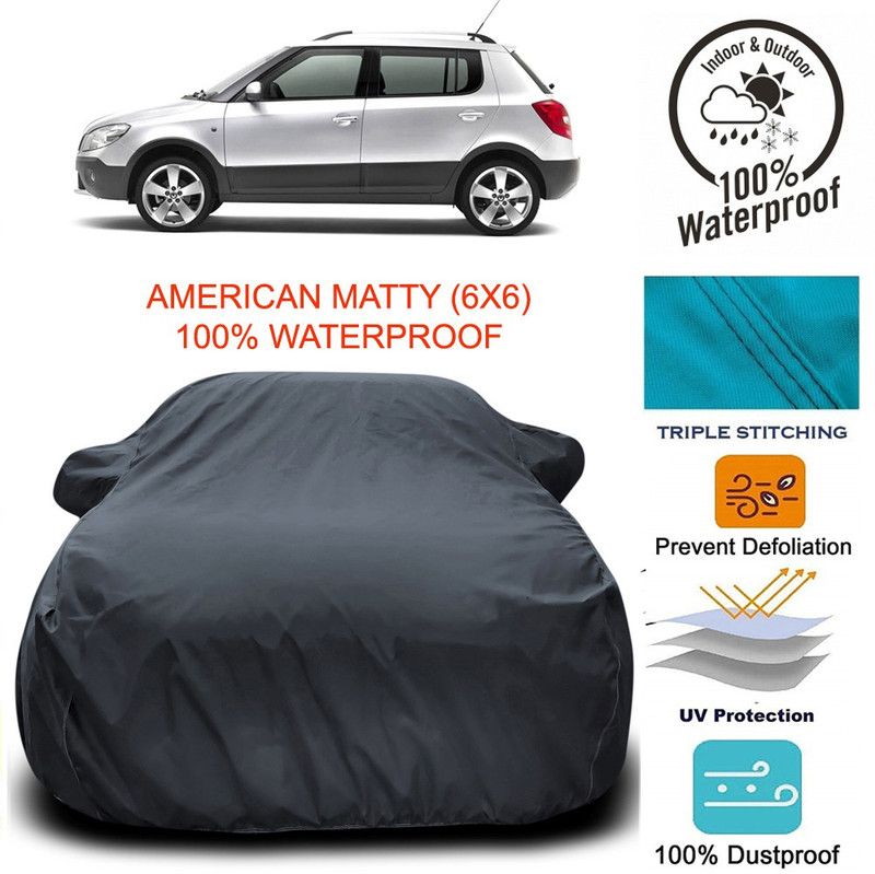 Dvis Car Cover For Skoda Fabia Scout (With Mirror Pockets)  (Grey)
