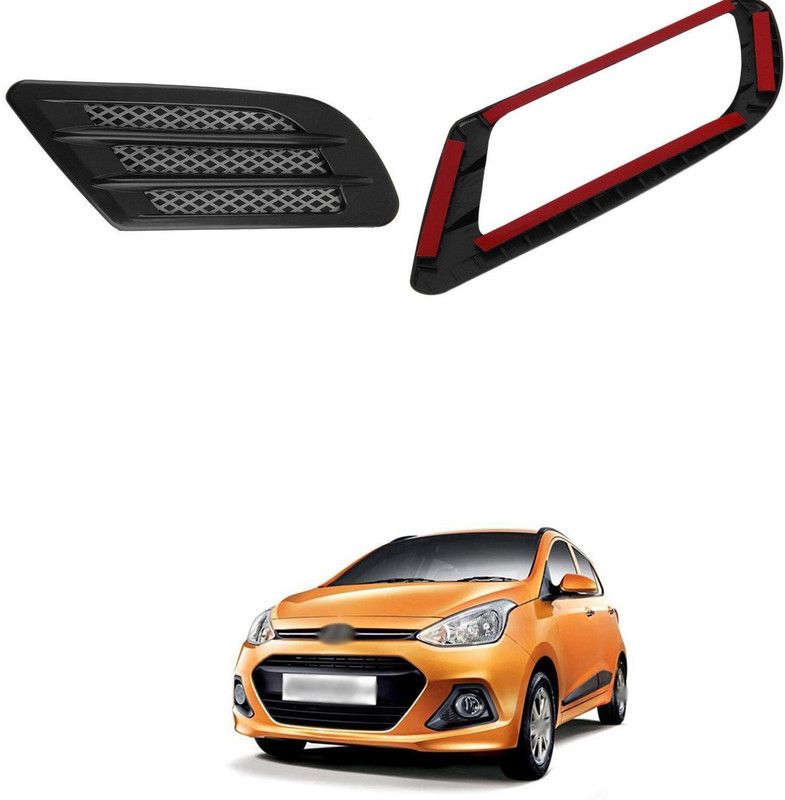 PECUNIA Car Hood Vent Exterior Side Scoop Hood Cover,Exterior Hood Air Vent Trim 339 Matte, Glossy Hyundai Universal For Car Side Garnish