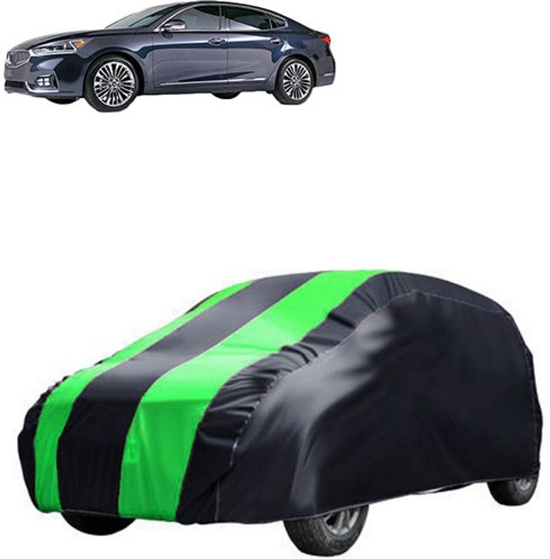 QualityBeast Car Cover For Kia Cadenza (Without Mirror Pockets)  (Green, Black)