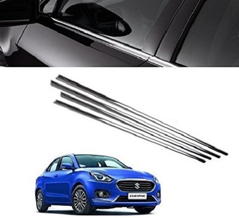 Worldlookenterprises CAR CHROME WINDOW GARNISH-SWIFT DZIRE(2017+) Chrome Maruti New Dzire Rear Garnish