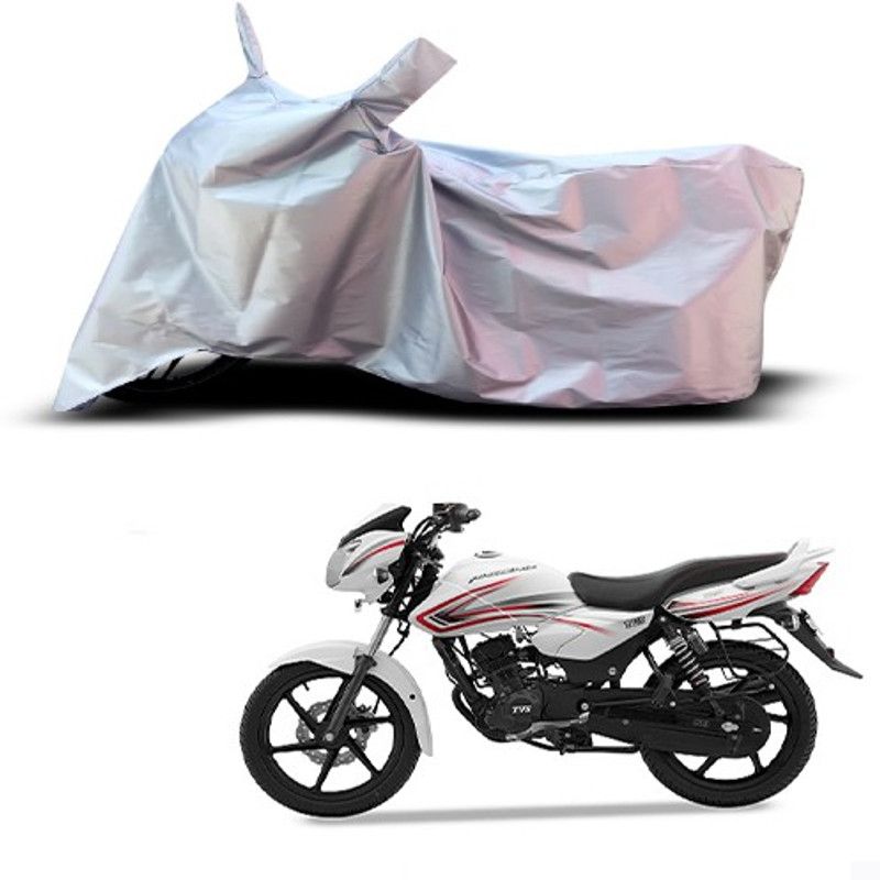 THE REAL ARV Waterproof Two Wheeler Cover for TVS  (Phoenix 125, Silver)