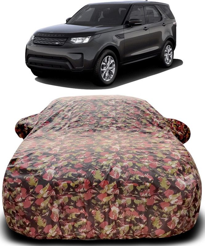 MoTRoX Car Cover For Land Rover Discovery (With Mirror Pockets)  (Green, Red)