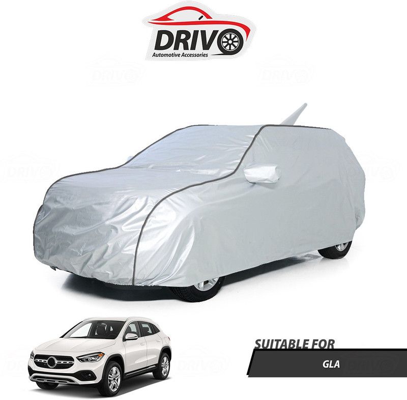 Drivo Car Cover For Mercedes Benz GLA (With Mirror Pockets)  (Silver)