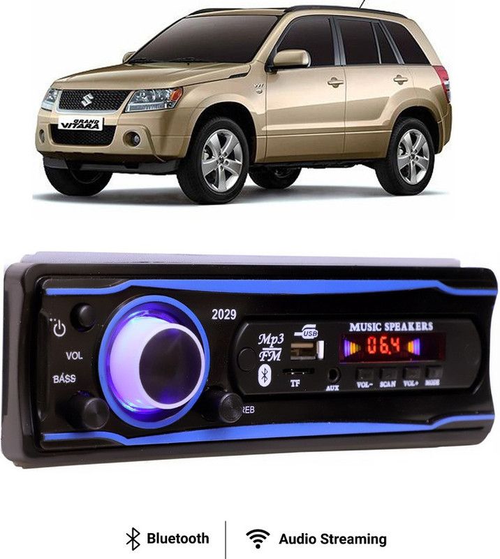 Purpleheart Blue Stereo-999 BLUETOOTH/USB/SD/AUX/FM/MP3 (BLUE & Black)P-323 Car Stereo  (Single Din)