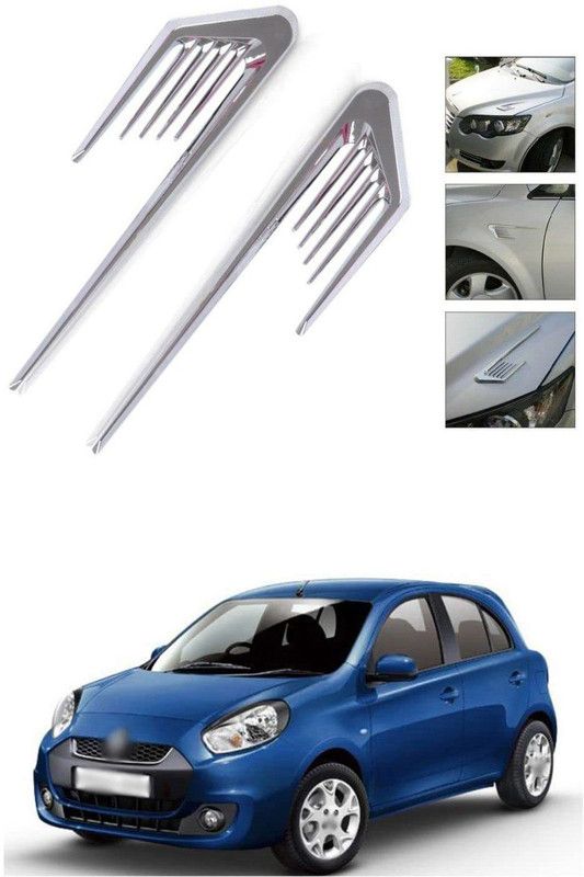 autoformonix Car Fender Bumper Side Wing Intake Flow Badge Stickers for Pulse Chrome Renault Pulse Side Garnish
