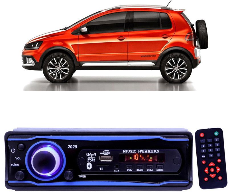 YUNEIK Blue Stereo-999 BLUETOOTH/USB/SD/AUX/FM/MP3 (BLUE & Black)Y-611 Car Stereo  (Single Din)