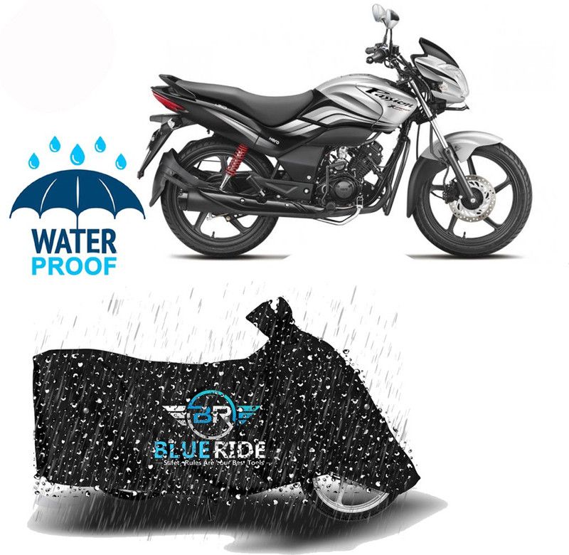 BLUERIDE Two Wheeler Cover for Mahindra  (Pantero, Black)